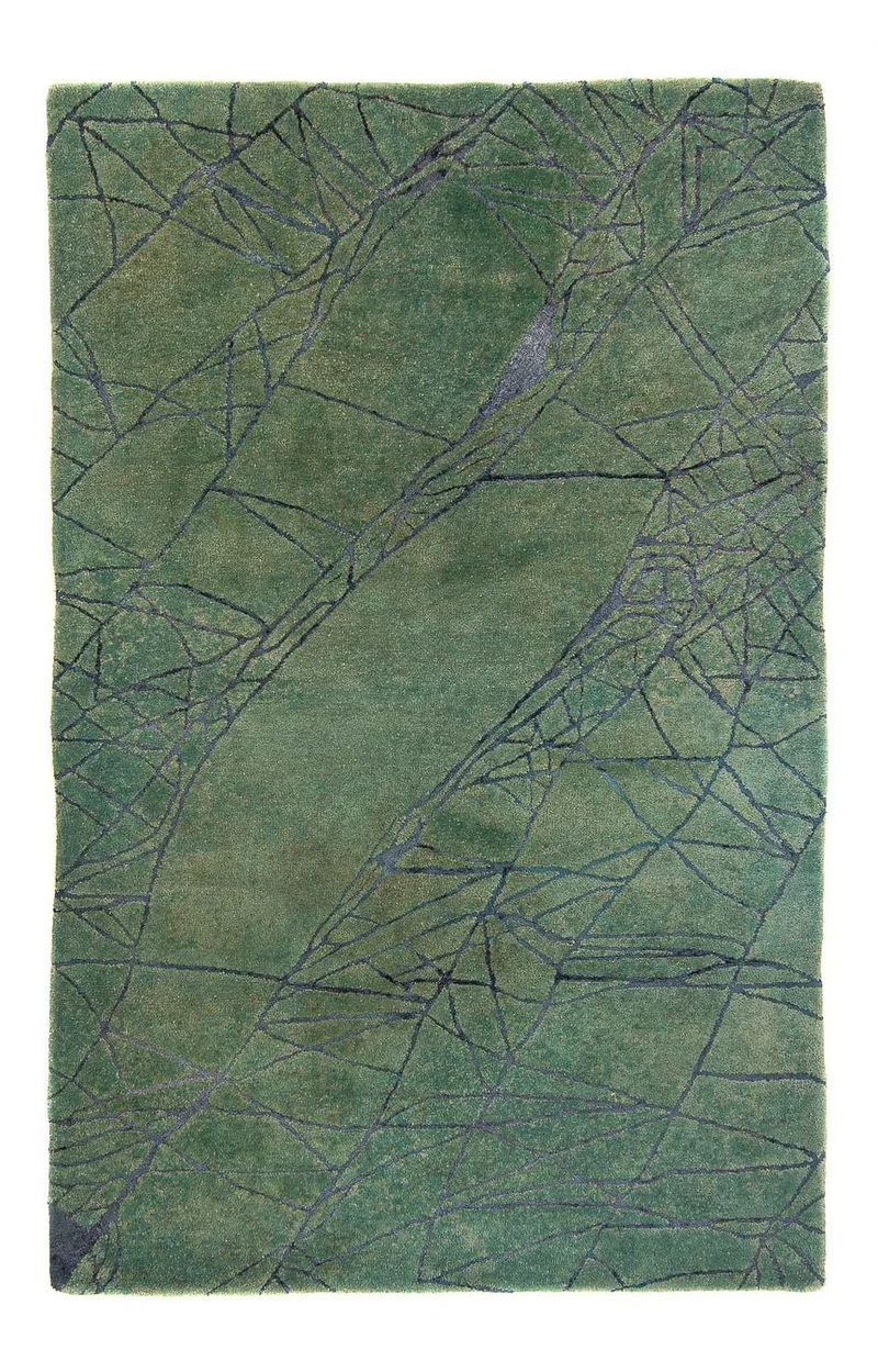 Wollteppich 147 x 247 cm Wohnzimmer Teppich