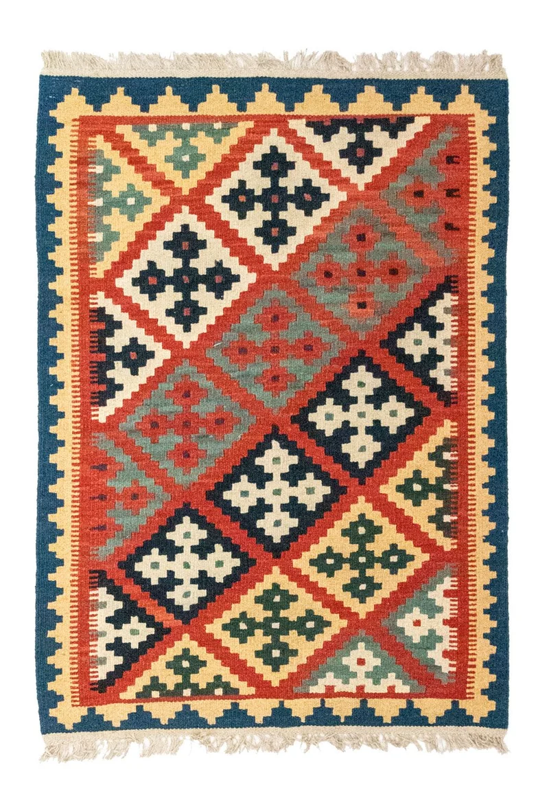 Kelim Teppich - Splash 83 x 118 cm - mehrfarbig