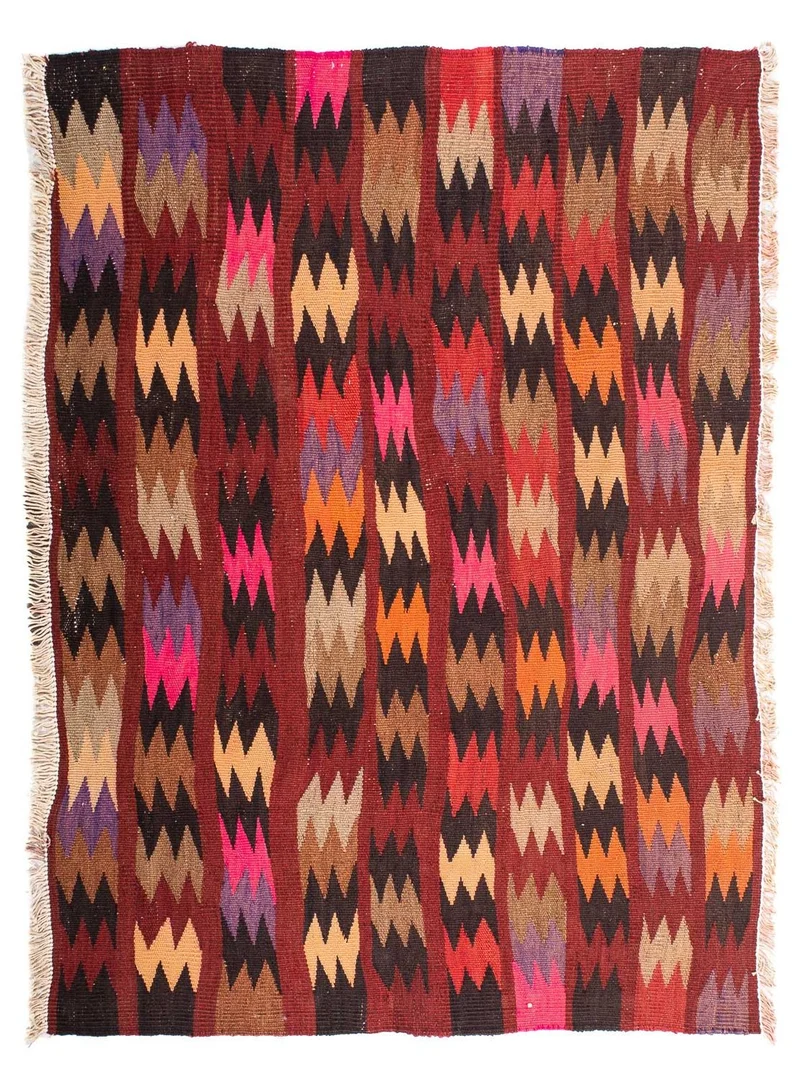 Kelim Teppich - Old 90 x 114 cm - mehrfarbig