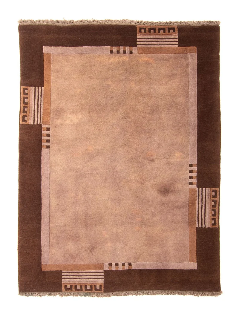 Nepal Teppich 142 x 193 cm - hellbraun