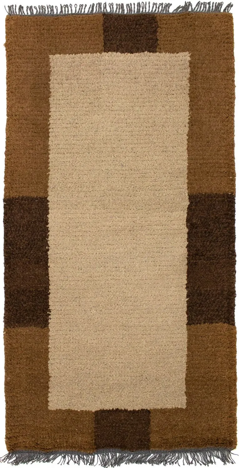 Nepal Teppich 70 x 140 cm - beige
