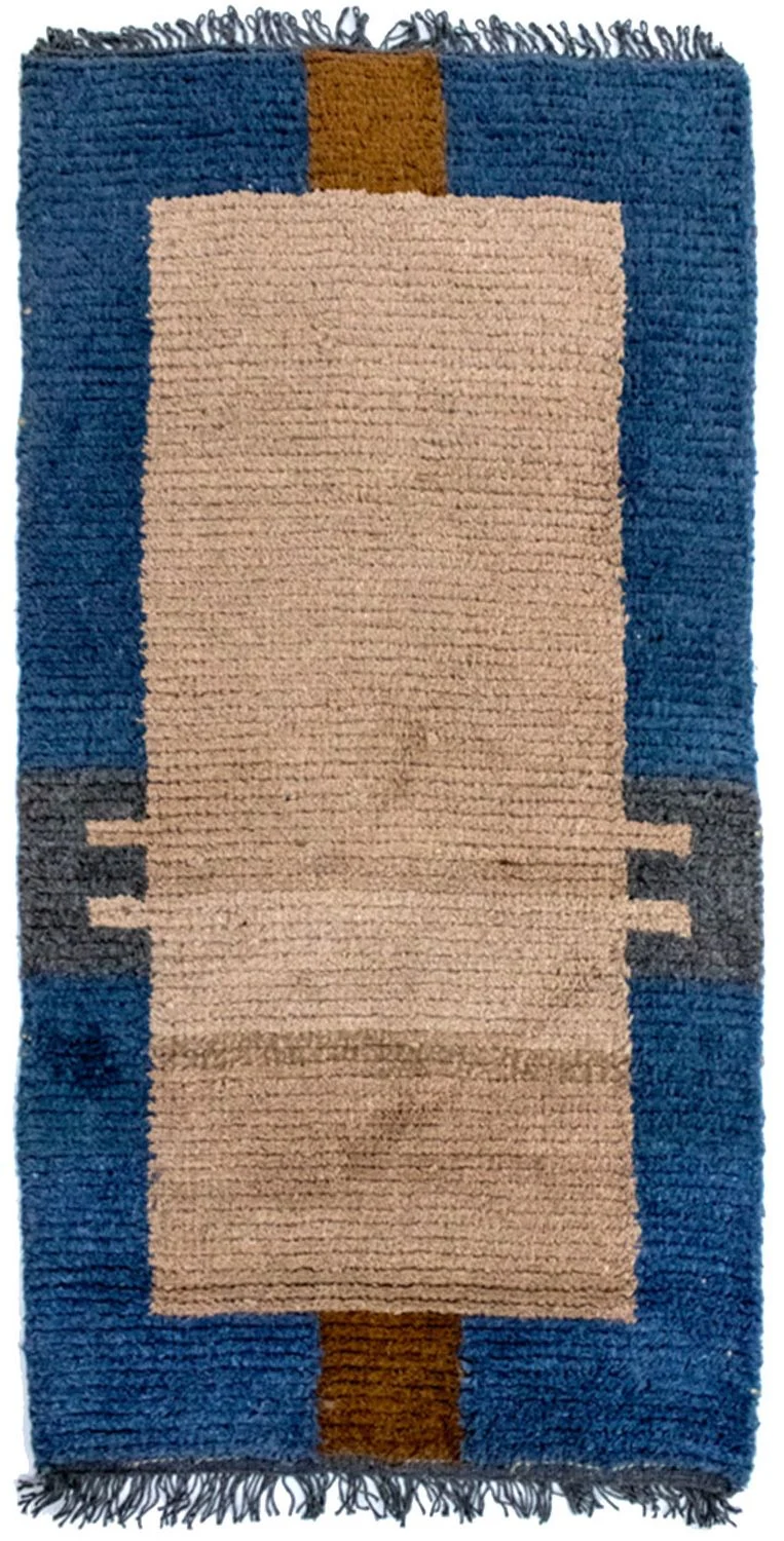 Nepal Teppich 70 x 140 cm - mehrfarbig
