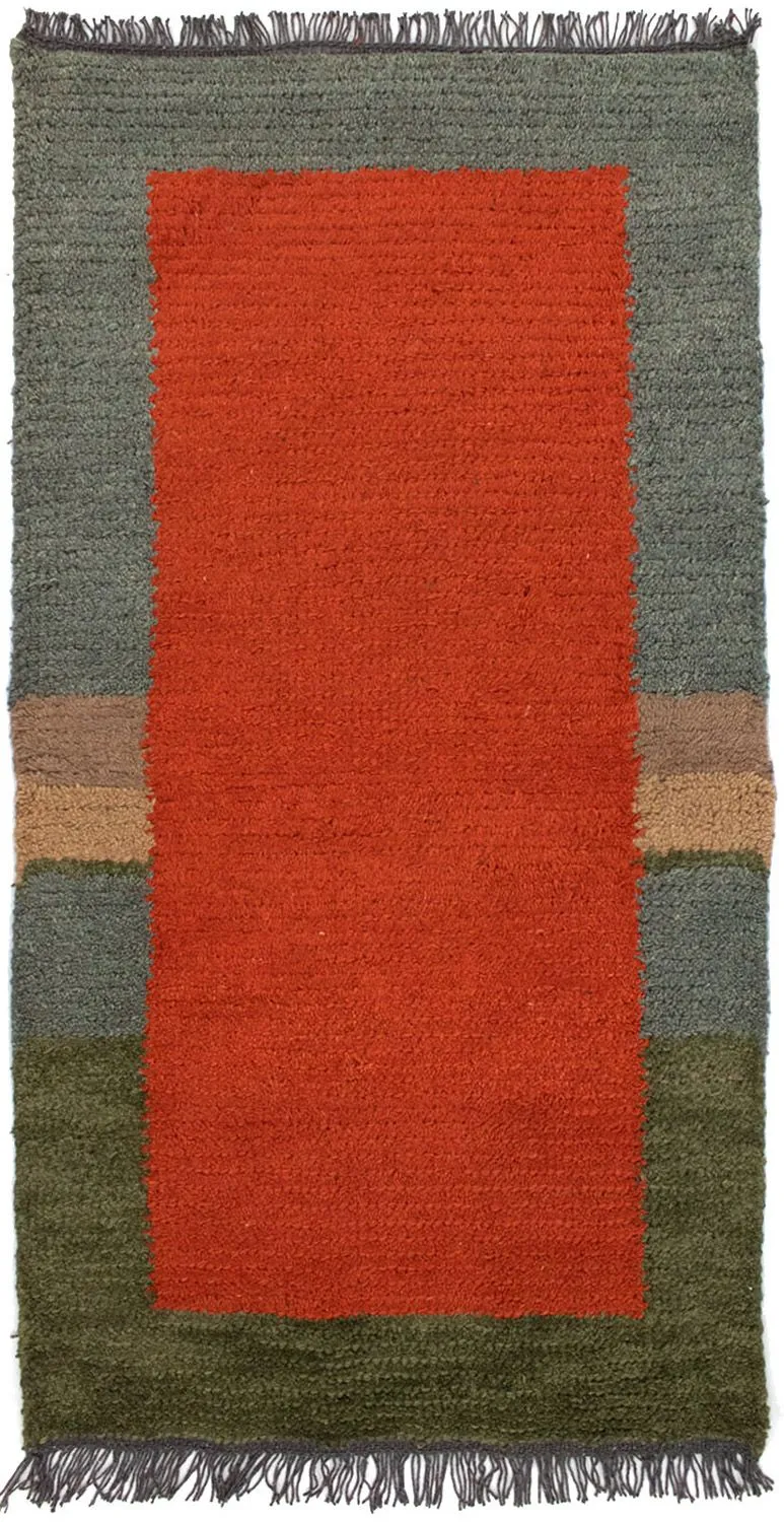 Nepal Teppich 70 x 140 cm - rot