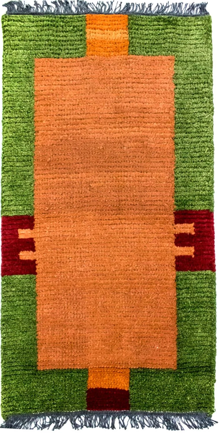 Nepal Teppich 70 x 140 cm - mehrfarbig