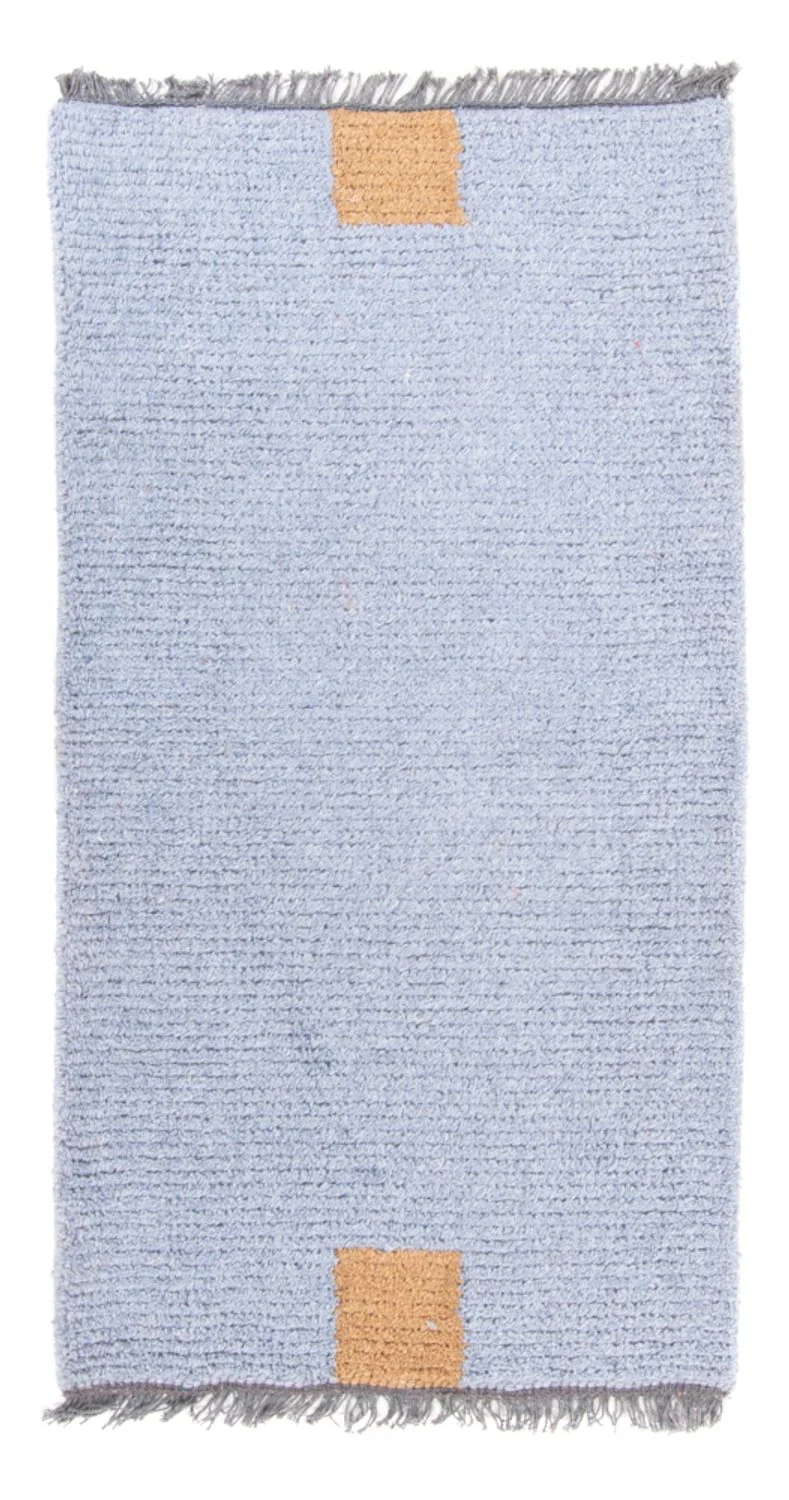 Nepal Teppich - 70 x 140 cm - hellblau