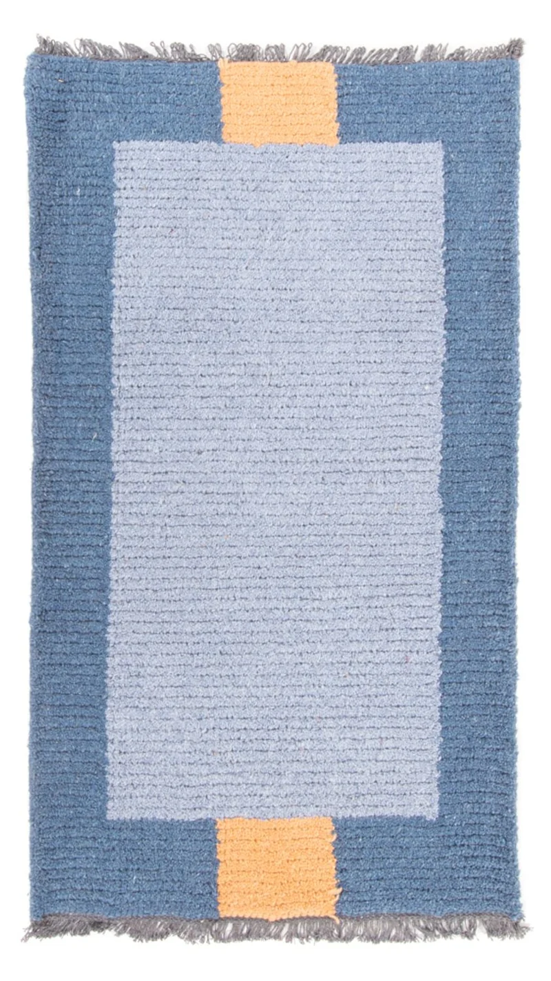 Nepal Teppich - 70 x 140 cm - blau