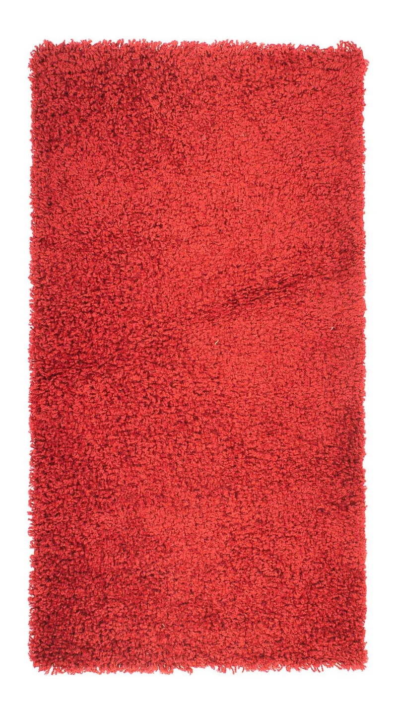 Hochflor Teppich 60 x 110 cm - rot