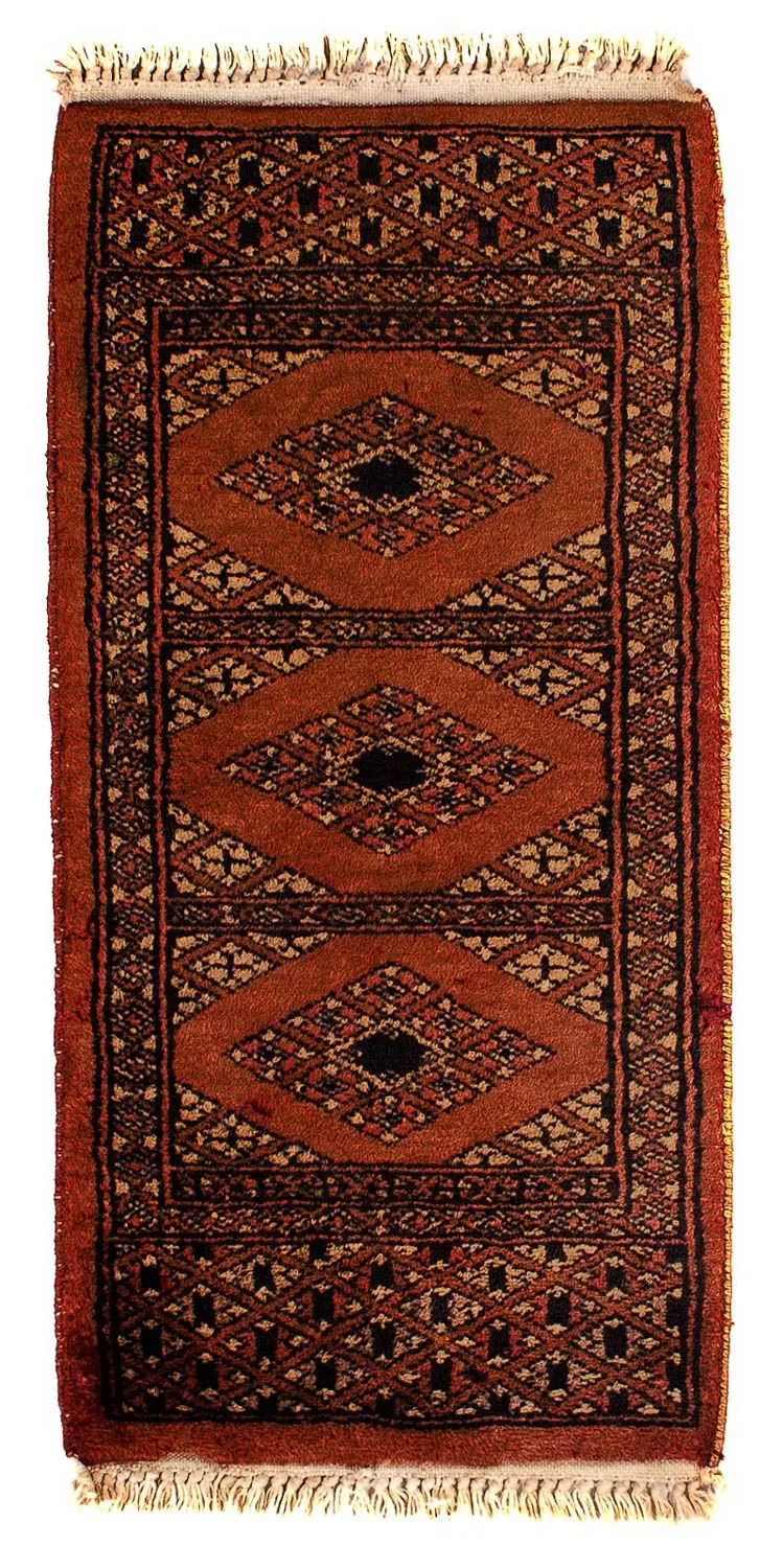 Pakistan Teppich 32 x 63 cm - dunkelrot