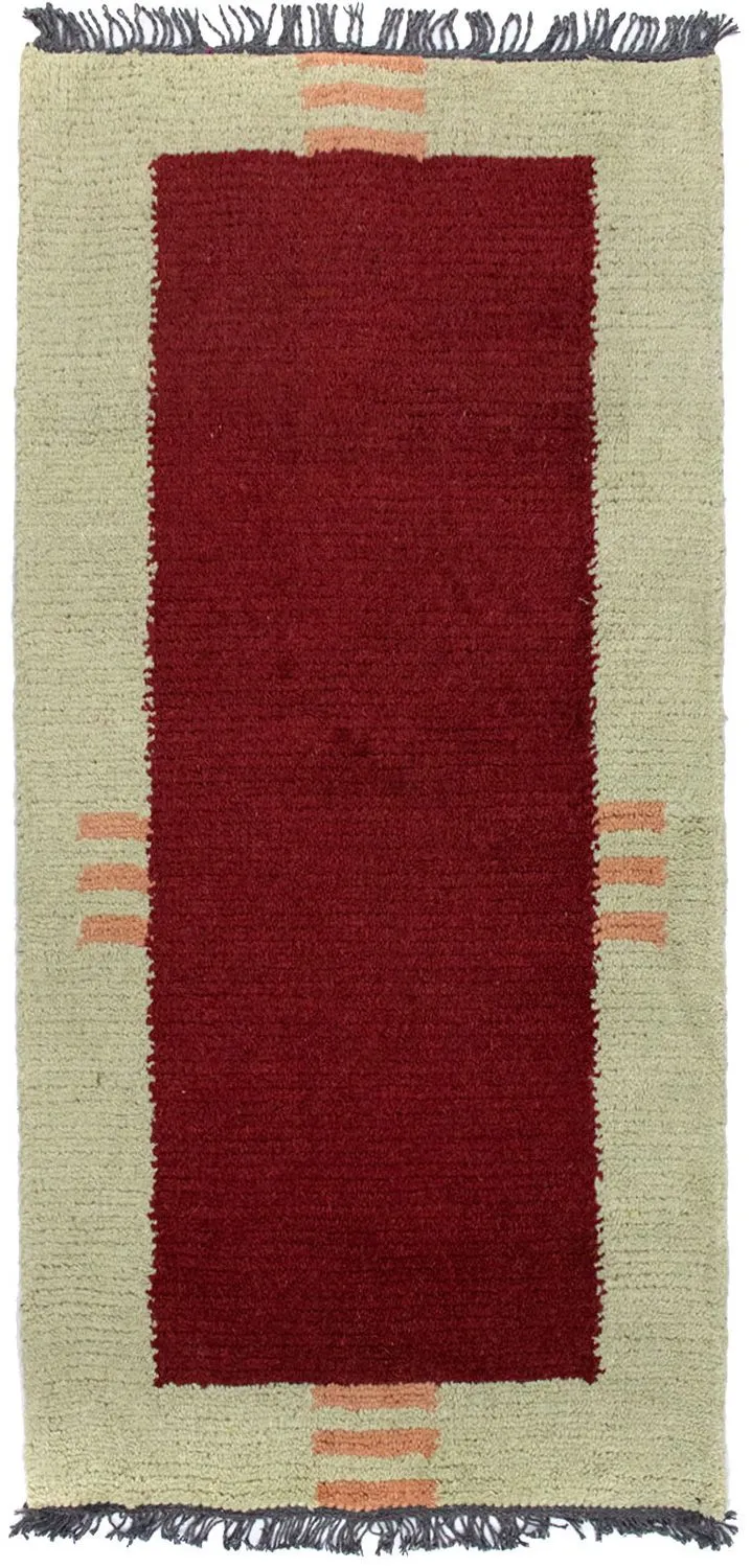 Nepal Teppich 70 x 140 cm - rot