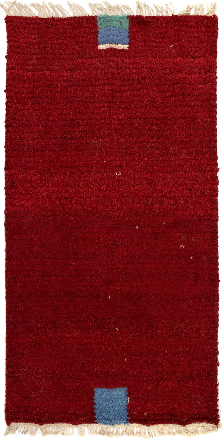 Nepal Teppich 70 x 140 cm - rot