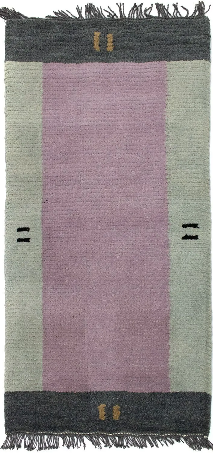Nepal Teppich 70 x 140 cm - rosa