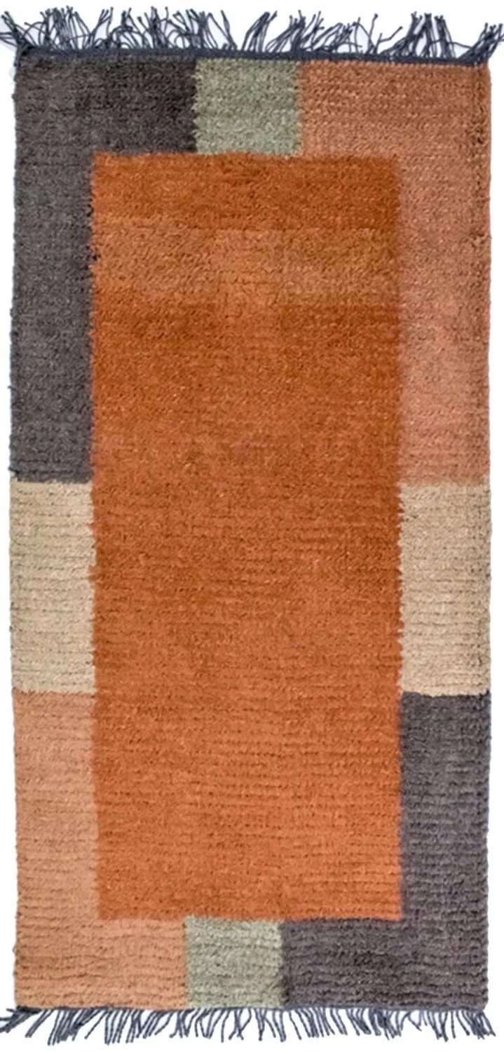 Nepal Teppich 70 x 140 cm - mehrfarbig