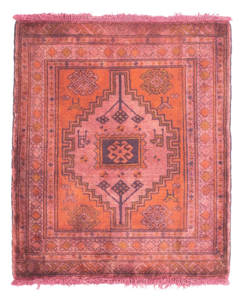 Orientteppich 67 x 80 cm - hellrot