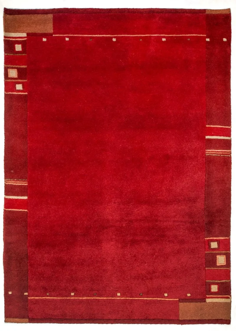 Nepal Teppich 70 x 140 cm - rot