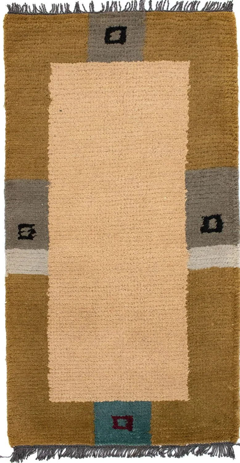 Nepal Teppich 70 x 140 cm - beige