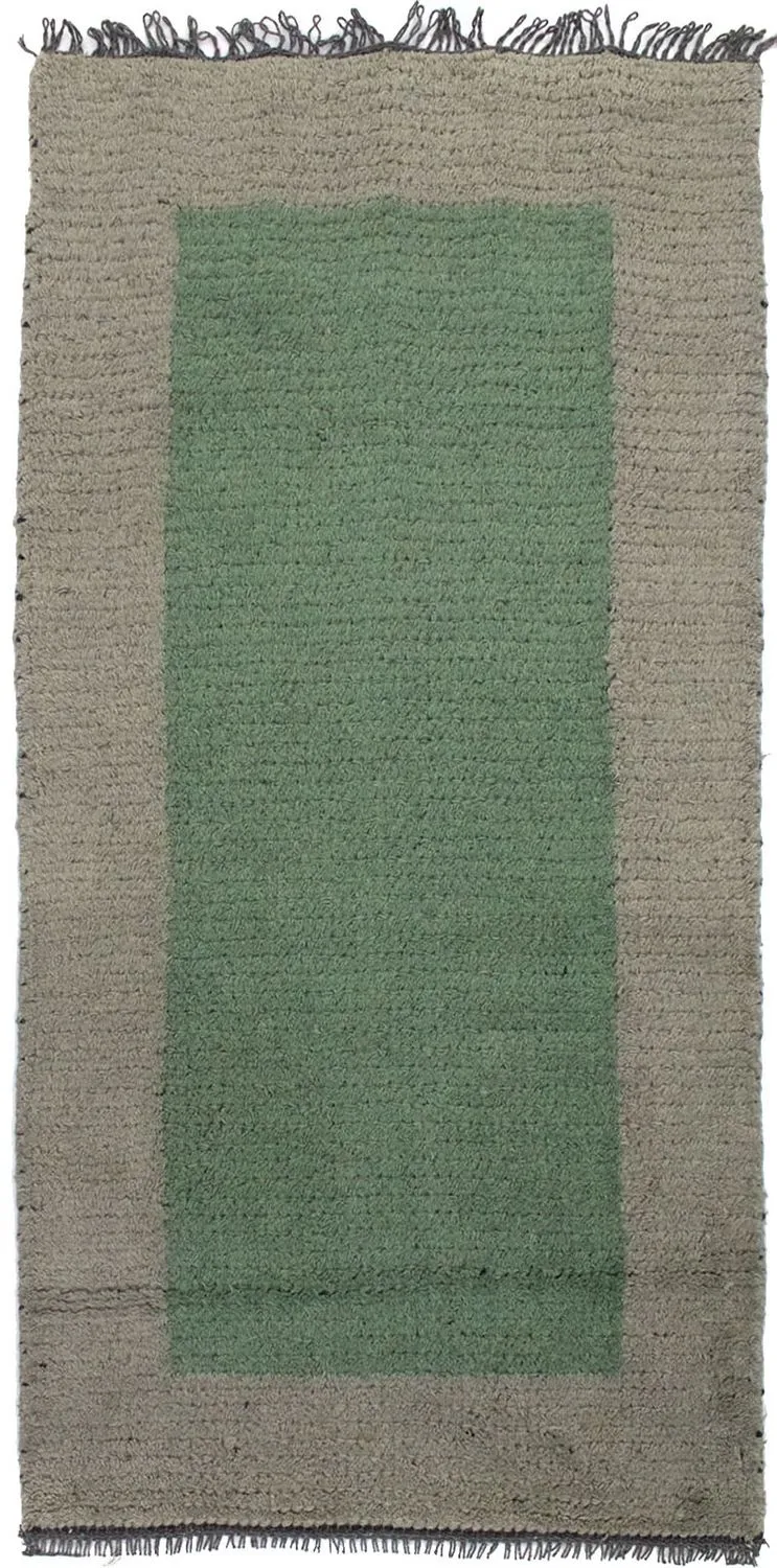 Nepal Teppich 70 x 140 cm - grün