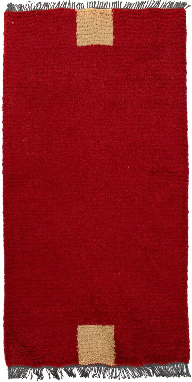 Nepal Teppich 70 x 140 cm - rot