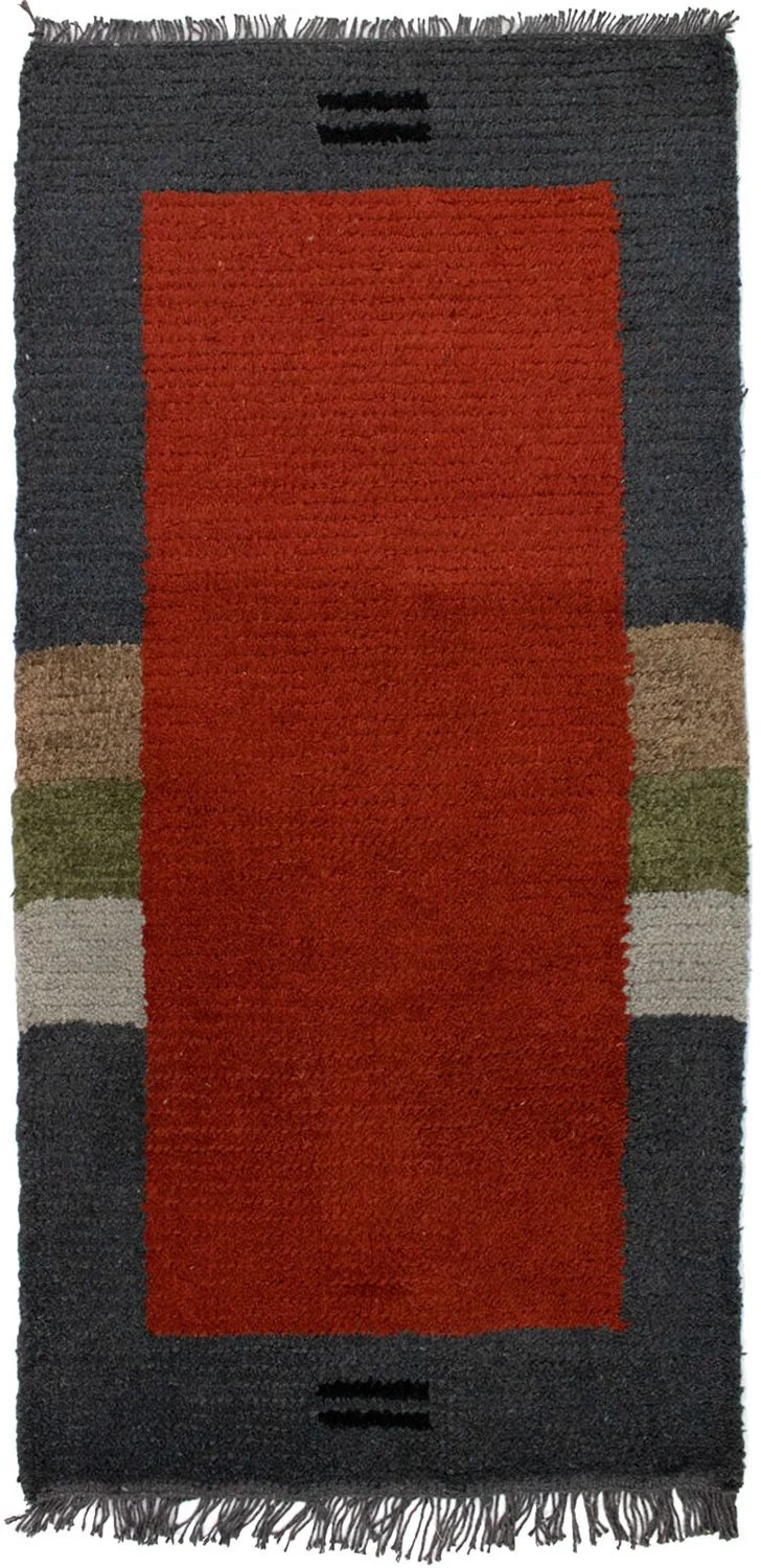 Nepal Teppich 70 x 140 cm - rot