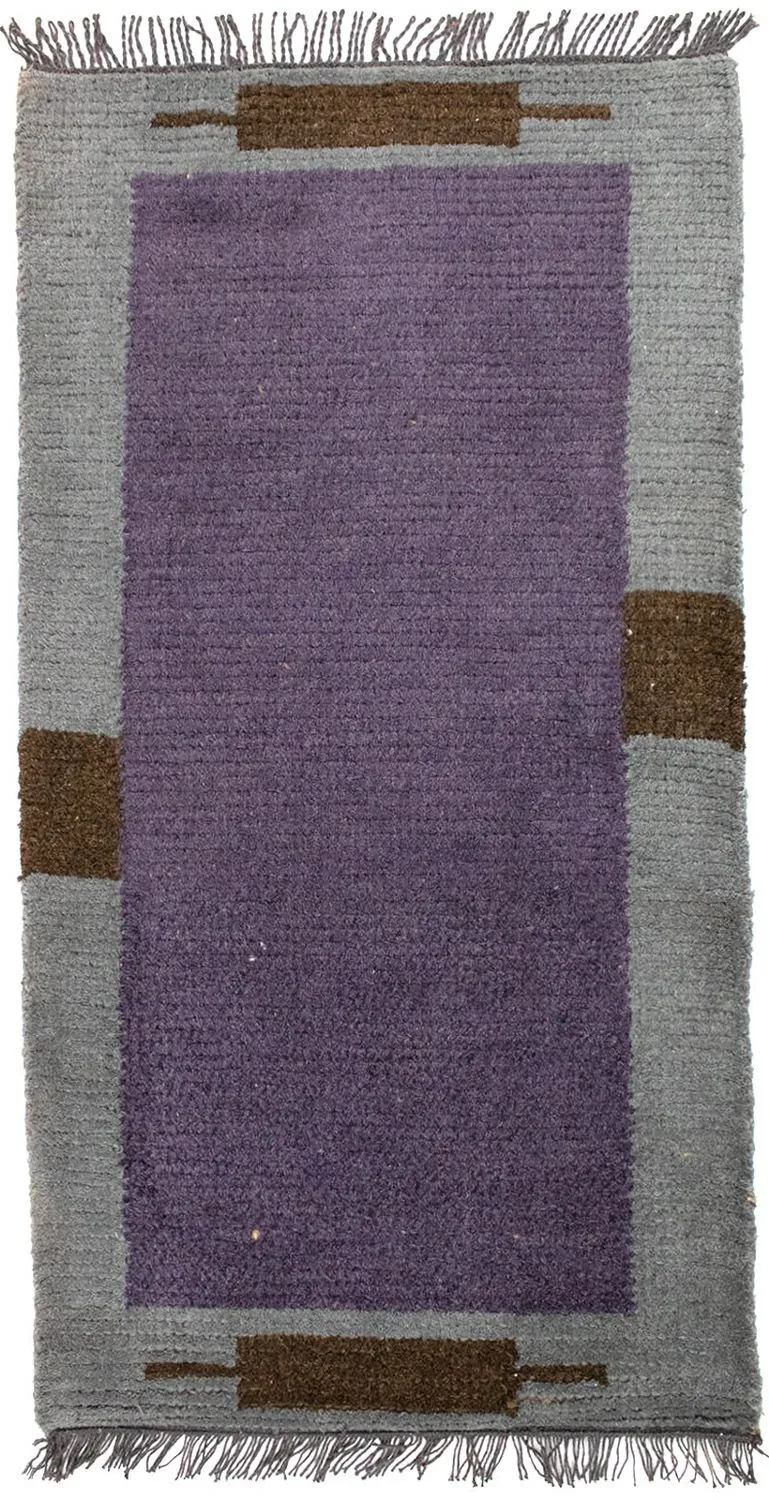 Nepal Teppich 70 x 140 cm - lila