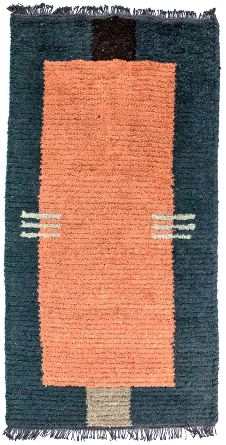 Nepal Teppich 70 x 140 cm - mehrfarbig