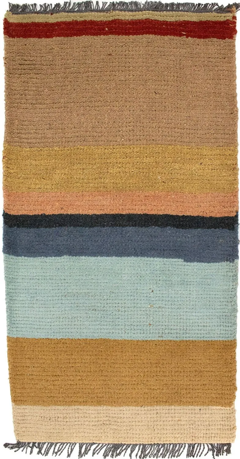Nepal Teppich 70 x 140 cm - mehrfarbig