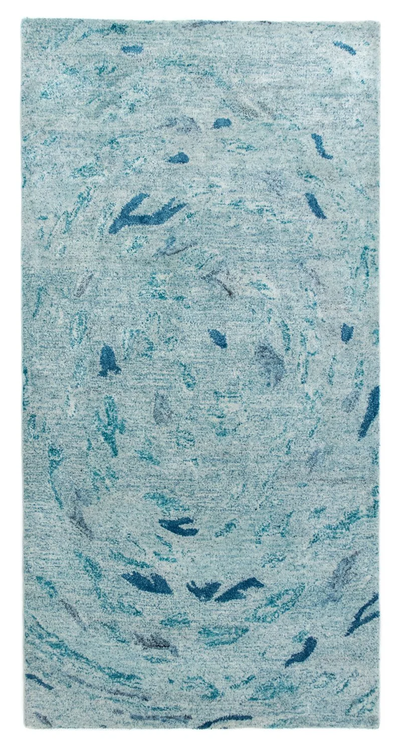 Designer Teppich 70 x 140 cm - türkis