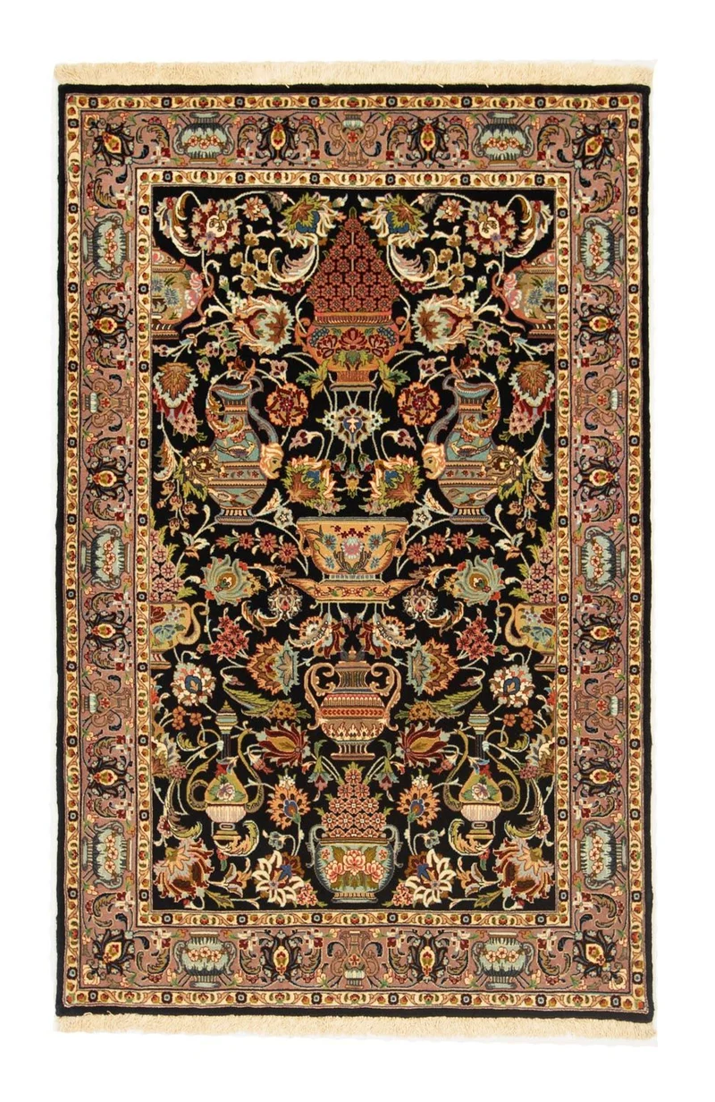 Ghom Teppich 102x156cm - Perserteppich