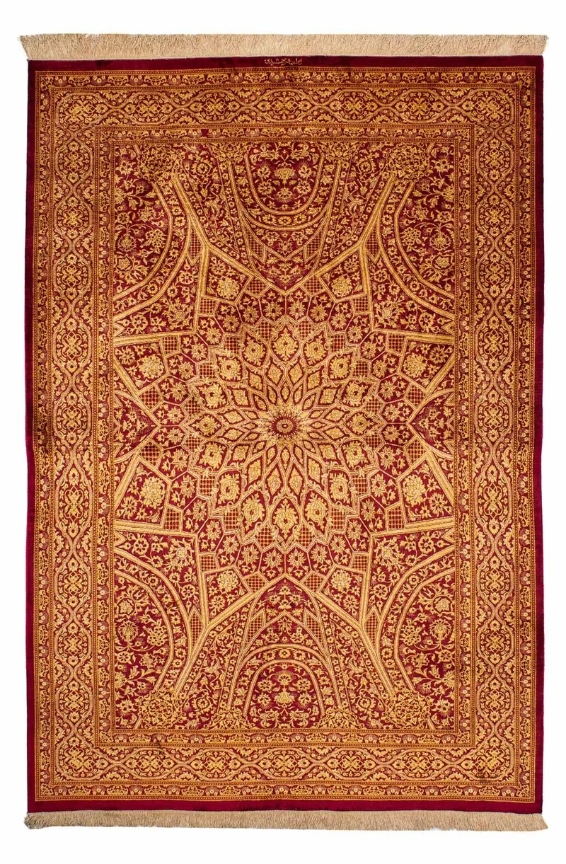 Ghom - Seide Teppich 132x216cm - Perserteppich