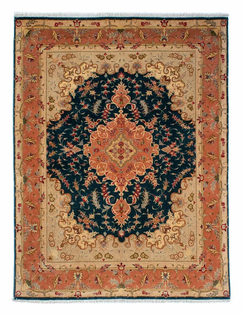 Täbriz - 50 Raj Teppich 152x202cm - Perserteppich