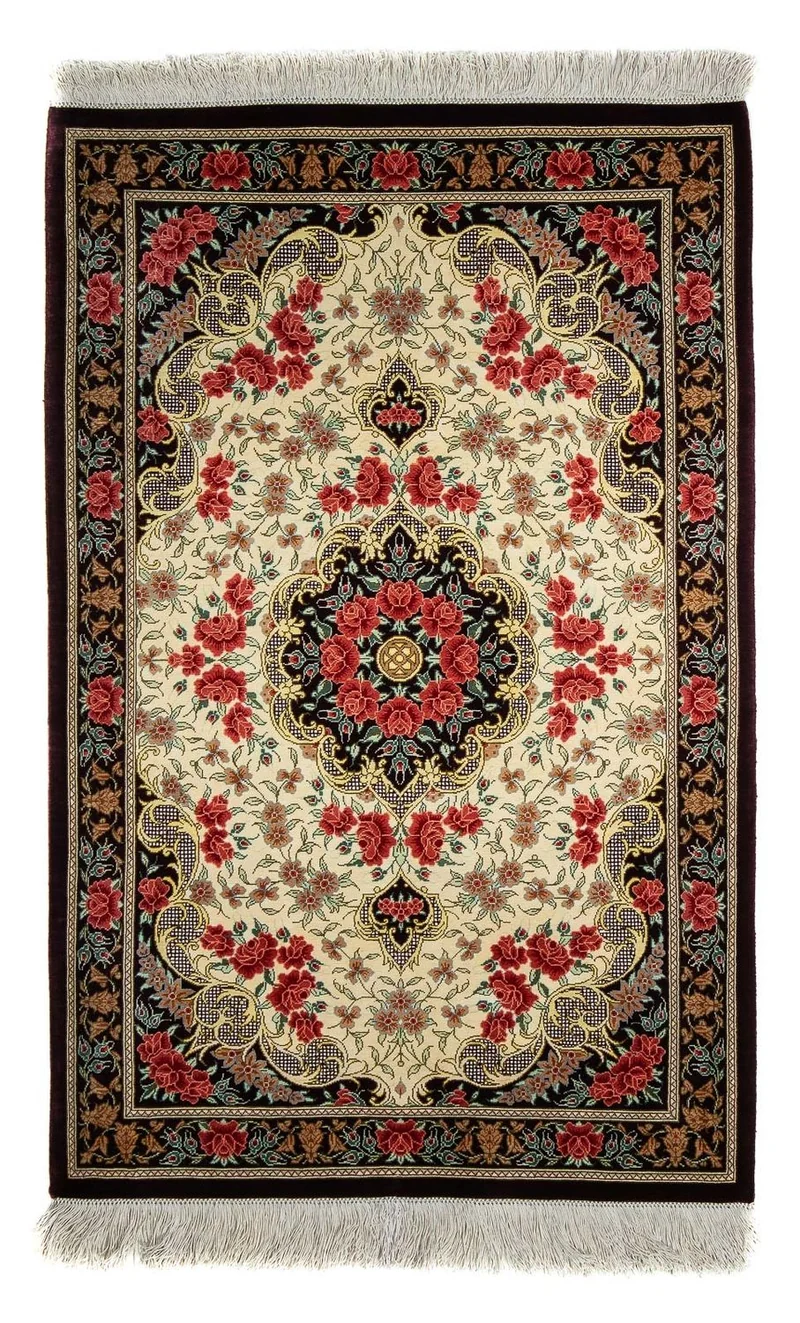 Perserteppich - Ghom 60 x 93 cm - beige