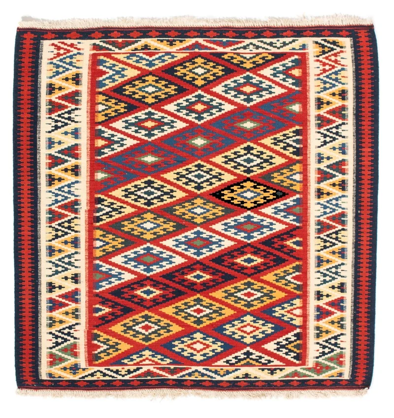 Kelim Teppich - Oriental 103 x 104 cm - mehrfarbig