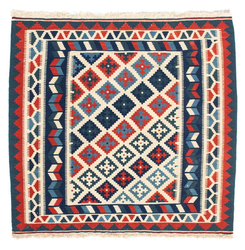 Kelim Fars Teppich 100x100cm