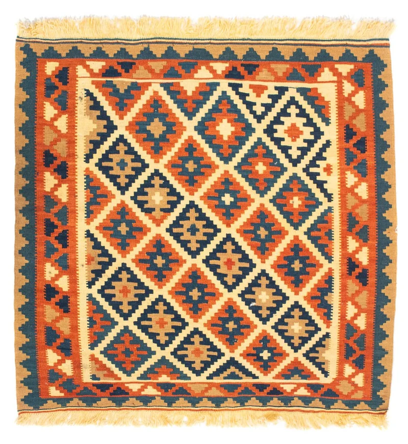 Kelim Fars Teppich 100x100cm