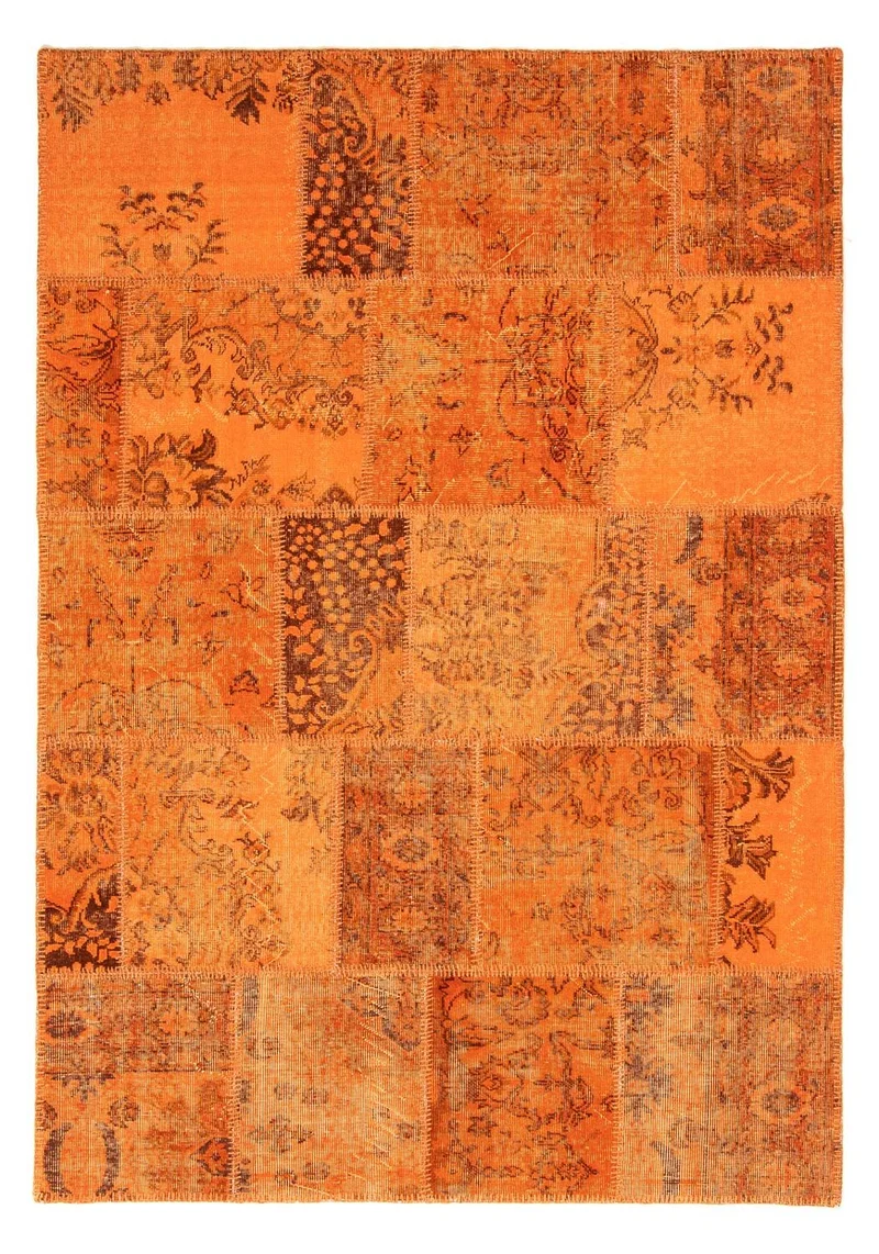 Patchwork Teppich 170 x 240 cm - braun