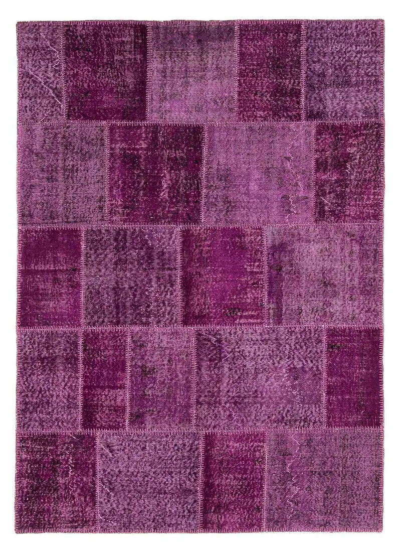 Patchwork Teppich 170 x 240 cm - lila