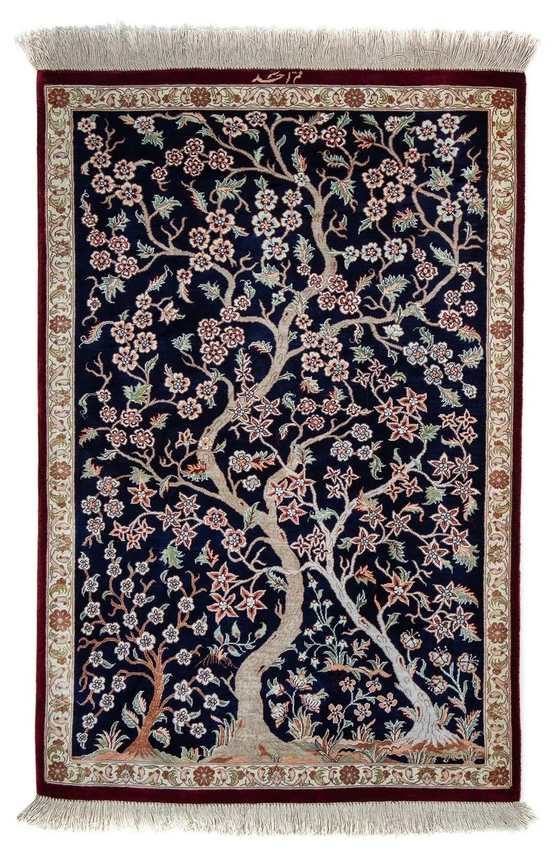 Ghom Teppich 59x87cm - Perserteppich