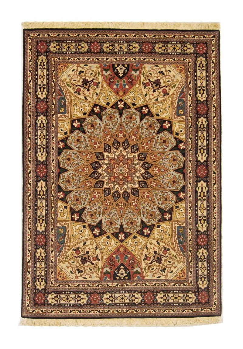 Täbriz - 50 Raj Teppich 103x151cm - Perserteppich