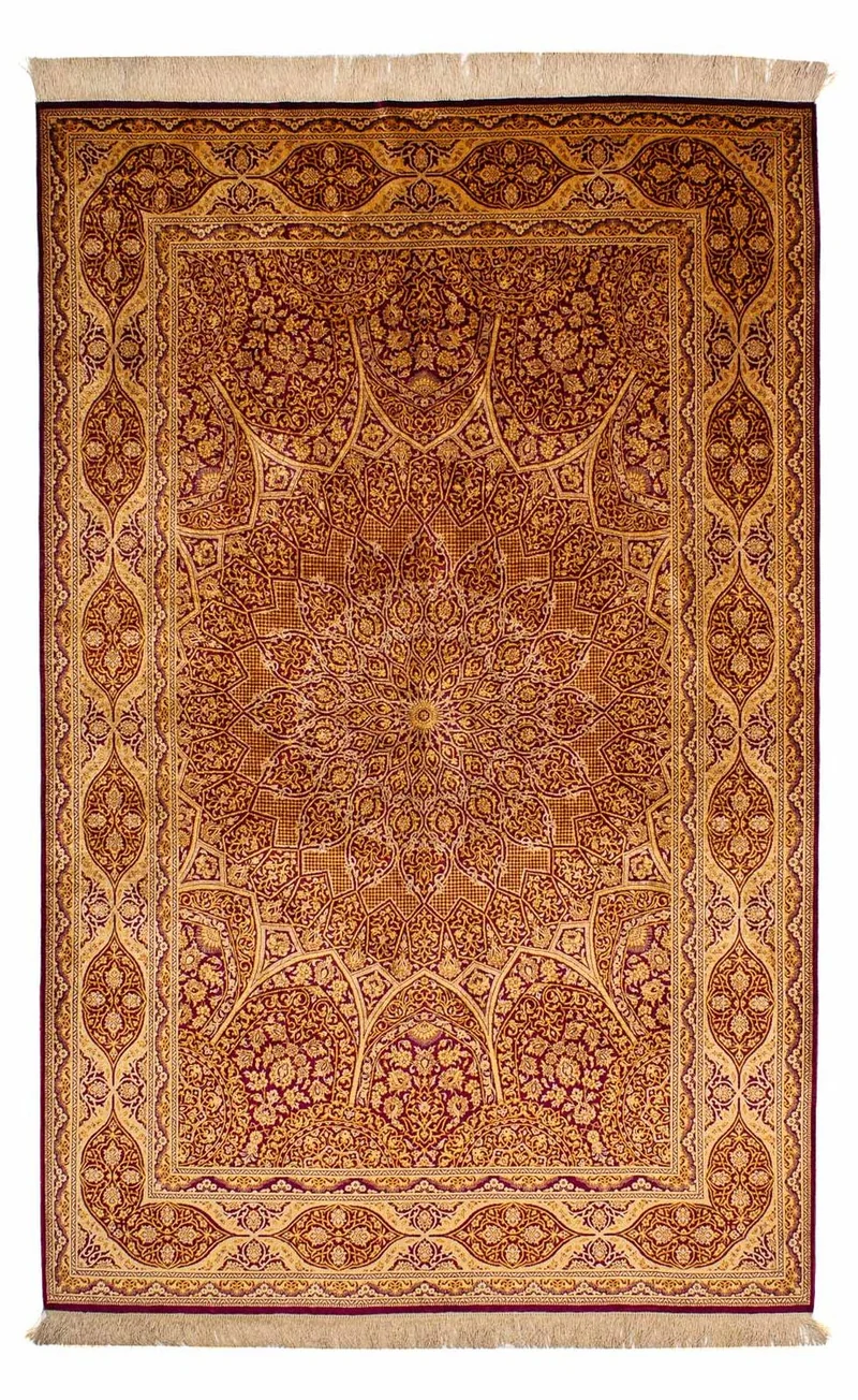 Ghom - Seide Teppich 132x216cm - Perserteppich