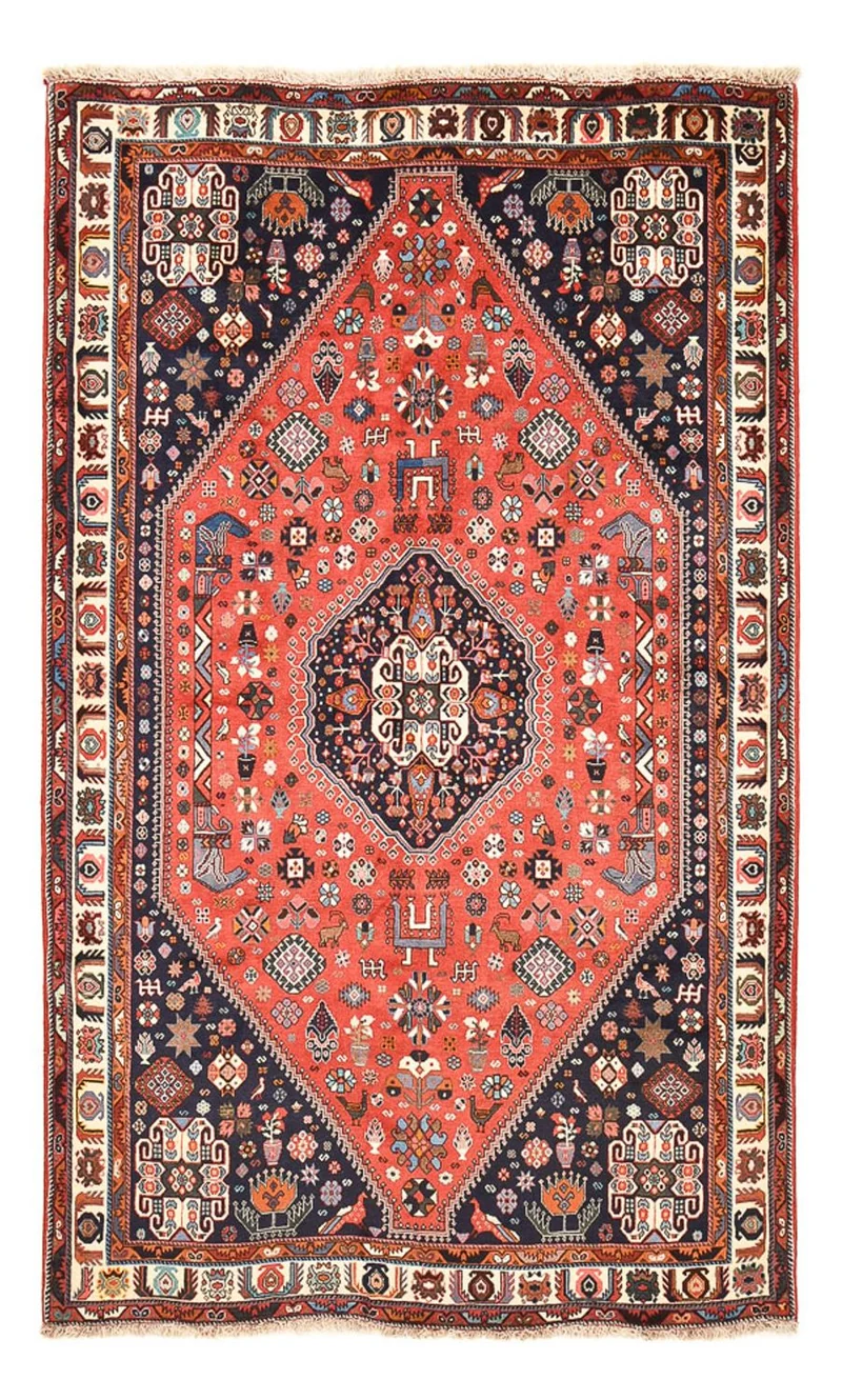 Gabbeh Teppich - Kaschkuli Perser - 155 x 255 cm - hellrot