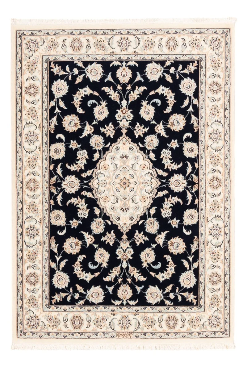 Perserteppich - Nain - Premium - 107 x 152 cm - dunkelblau