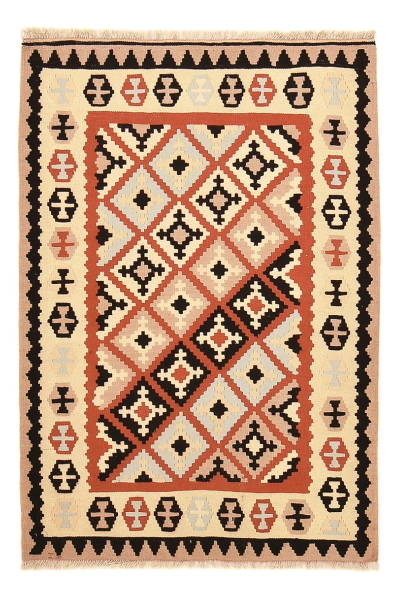 Kelim Teppich - Oriental - 106 x 150 cm - mehrfarbig
