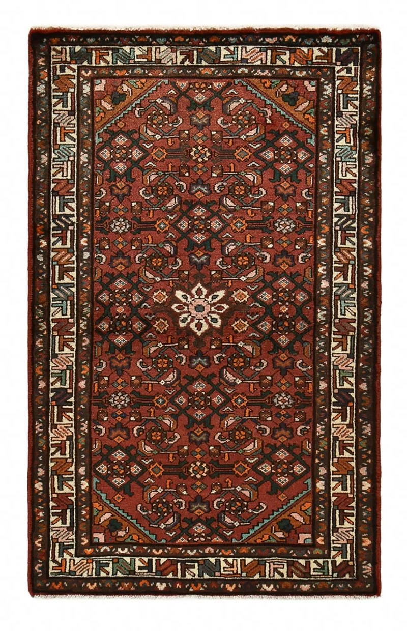 Perserteppich - Nomadic - 100 x 163 cm - dunkelrot