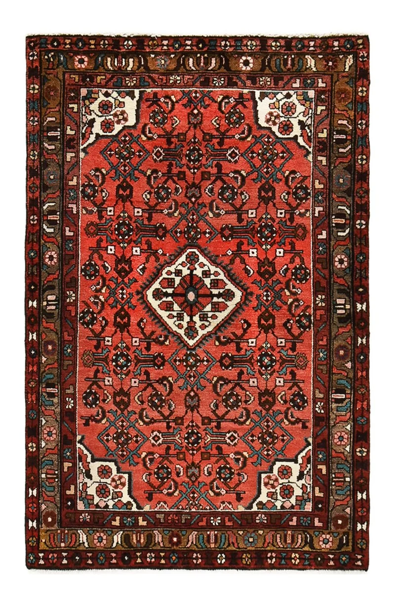 Perserteppich - Nomadic - 100 x 154 cm - hellrot