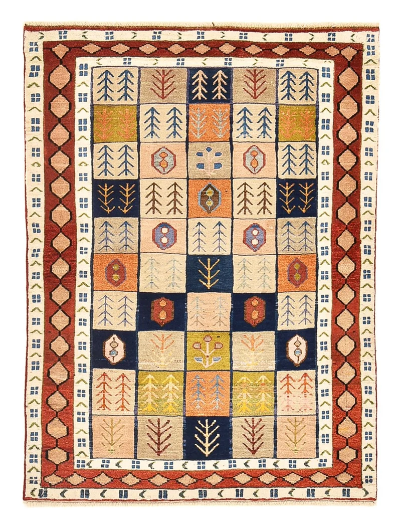Gabbeh Persisch Teppich 103x143cm - Perserteppich Wollteppich