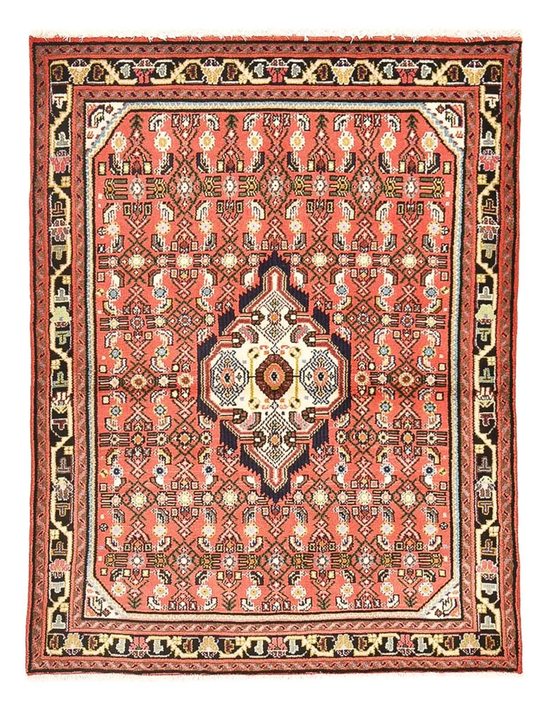 Perserteppich - Nomadic - 109 x 143 cm - hellrot