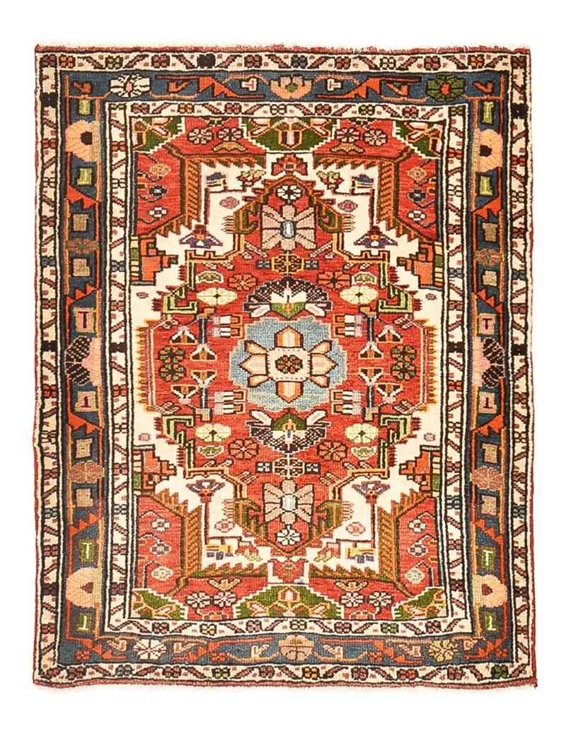 Perserteppich - Nomadic - 90 x 118 cm - mehrfarbig