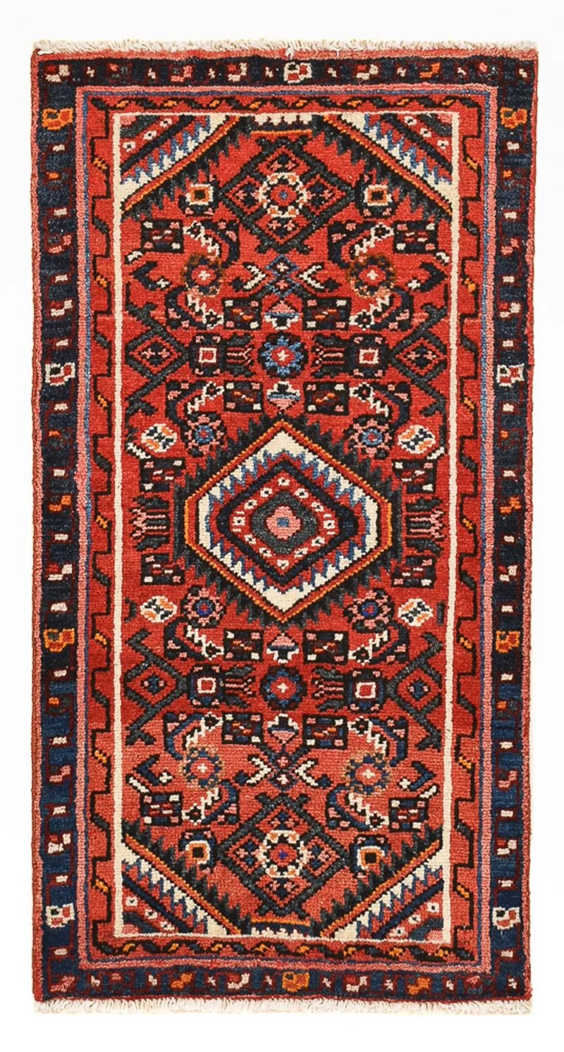 Perserteppich - Nomadic - 49 x 93 cm - dunkelrot