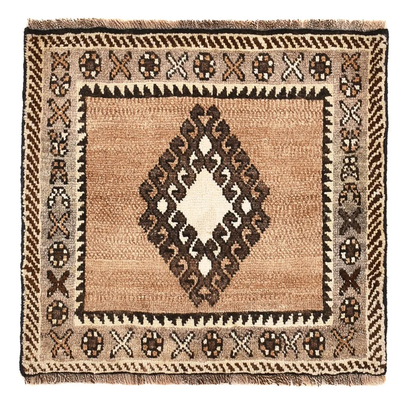 Perserteppich - Nomadic - 53 x 56 cm - hellbeige