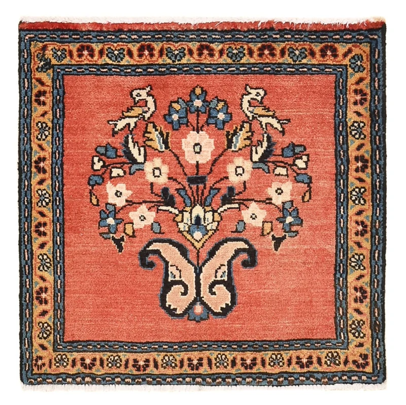 Perserteppich - Nomadic - 49 x 50 cm - rot