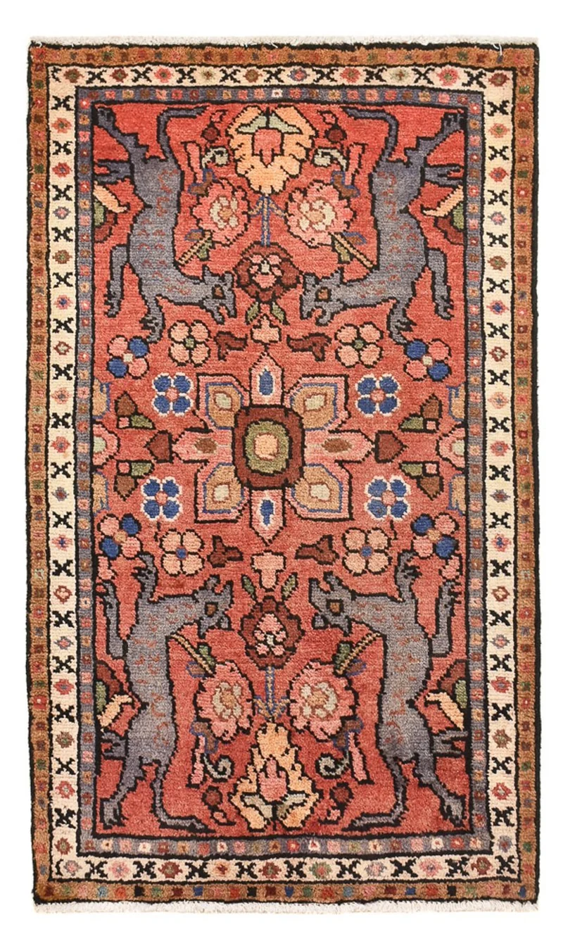 Perserteppich - Nomadic - 62 x 105 cm - hellrot